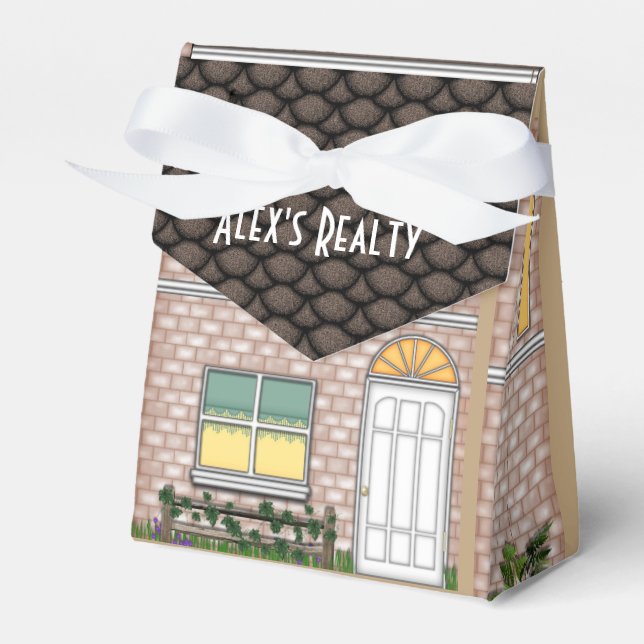 Realtor Open House Zuhause Shape Leckerei Box Geschenkschachtel (Vorderseite)