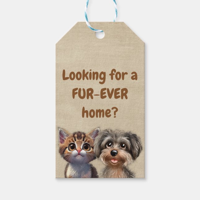 Realtor Pop-by-Pet Puppy Kitten Vet Geschenkanhänger (Vorderseite)