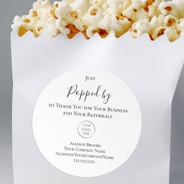 Realtor Pop By Popcorn Label, with Logo Runder Aufkleber (Von Creator hochgeladen)