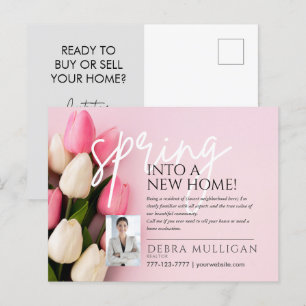 Realtor Postcard - Real Anwesen Spring Marketing Postkarte