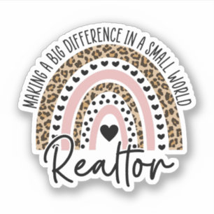 Realtor Rainbow, Real Anwesen, Realtor Gift Aufkleber