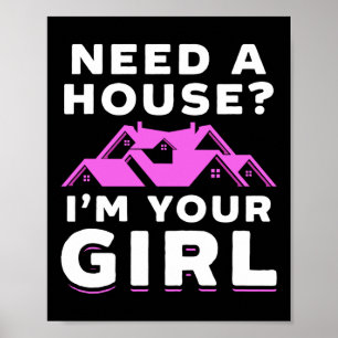 Realtor Real Anwesen Agent braucht ein Haus, ich b Poster