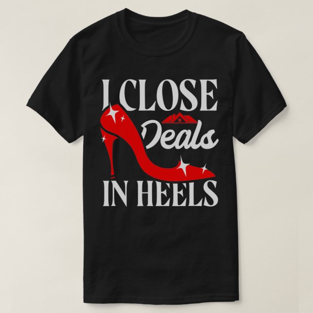 Realtor Real Anwesen Agent I Nah Deals in Heelsen T-Shirt (Design vorne)