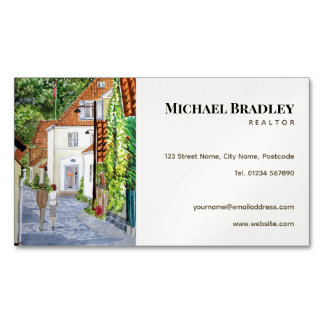 Realtor Real Anwesen Agent Property Danish Town Magnetische Visitenkarte