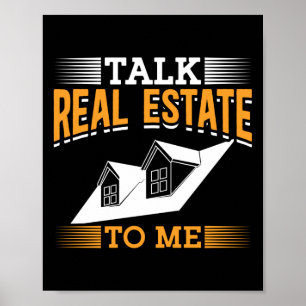 Realtor Real Anwesen Agent spricht echtes Anwesen Poster