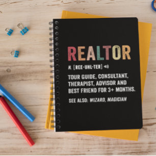 Realtor Real Anwesen Funny Quote Notebook Notizblock