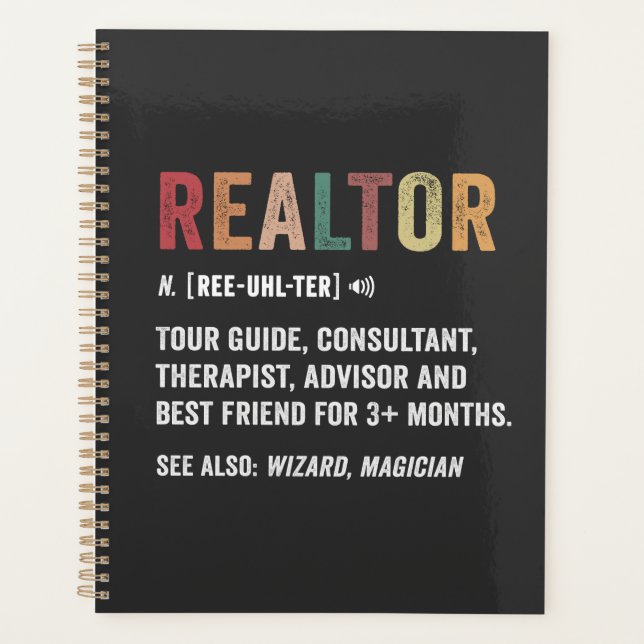 Realtor Real Anwesen Funny Quote Planner Planer (Vorderseite)