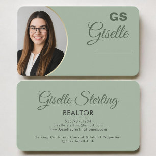 Realtor Sage Green Foto Visitenkarte