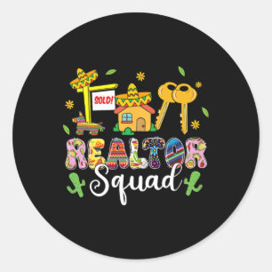 Realtor Squad Lasse Fiesta Cinco De Mayo Mexican R Runder Aufkleber