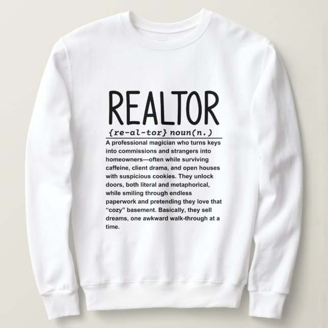 Realtor Sweatshirt (Design vorne)