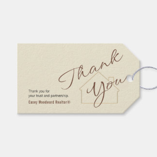 Realtor Thank You | Minimalist Script Gift Tag Geschenkanhänger
