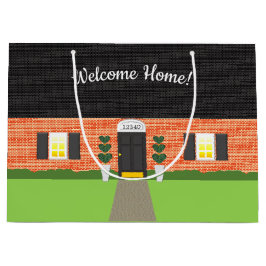 Realtor Welcome Zuhause Brick Neue Zuhause Große Geschenktüte