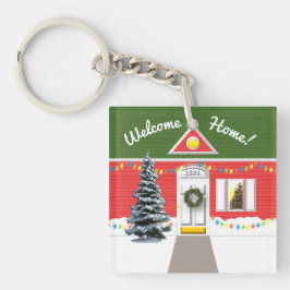 Realtor Welcome Zuhause Holiday New Zuhause Schlüs Schlüsselanhänger