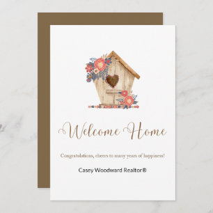 Realtor Welcome Zuhause Personalisiert Card Feiertagskarte