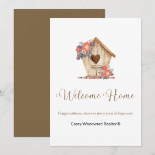 Realtor Welcome Zuhause Personalisiert Card Feiertagskarte