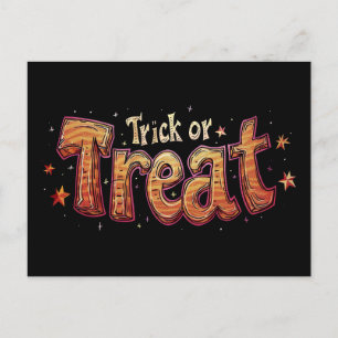 Realty Halloween Trick oder Treat Advertising Feiertagspostkarte