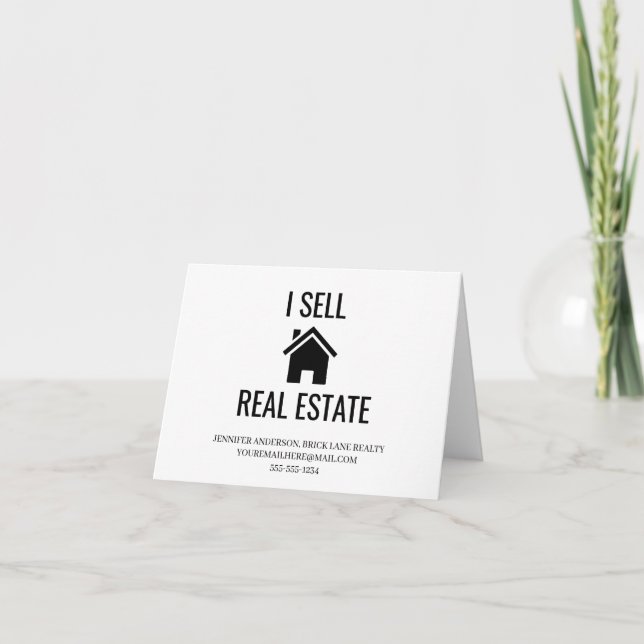 Realty I Sell Real Anwesen Marketing Karte (Vorderseite)