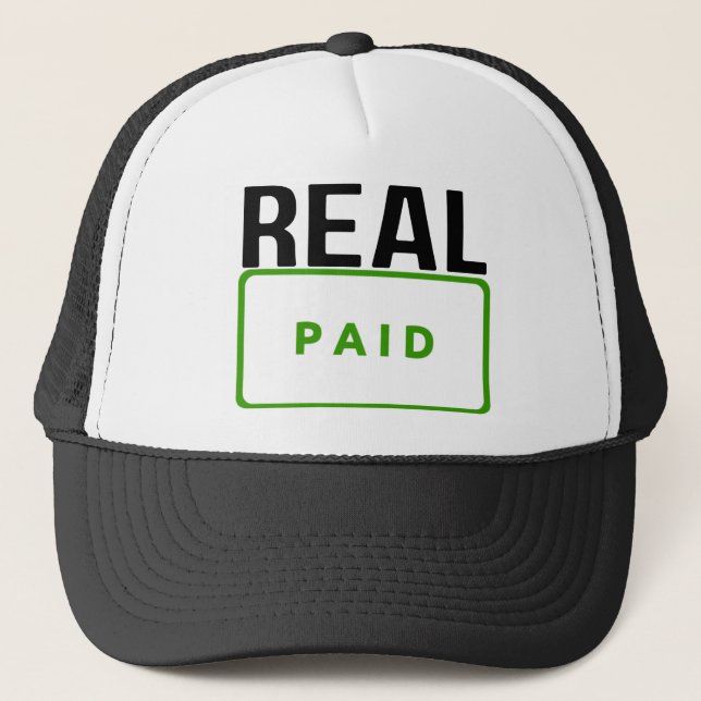 REALZAHLUNG TRUCKERKAPPE (Vorderseite)