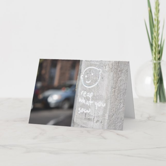 Reap What You säen New York City Graffiti Foto NYC Karte (Vorderseite)