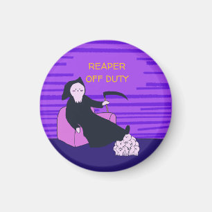 Reaper außer Dienst Süßer Sensenmann Halloween Magnet