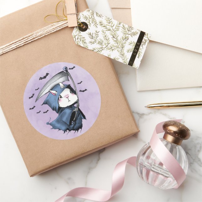 Reaper Bunny Runder Aufkleber (Schenken)