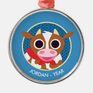 Reba die Kuh Ornament Aus Metall