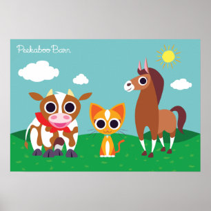 Reba, Purrl und Zora an der Tageszeit Poster