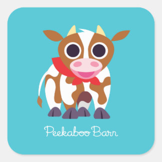 Reba the Cow Quadratischer Aufkleber