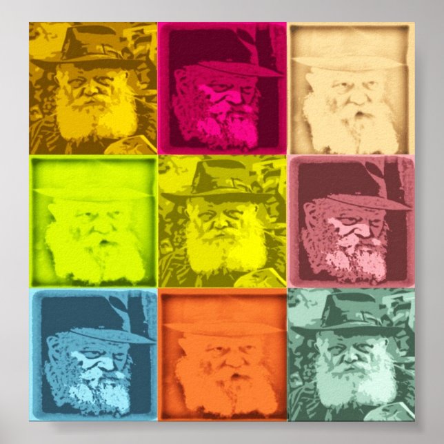 Rebbe Pop Art Poster (Vorne)