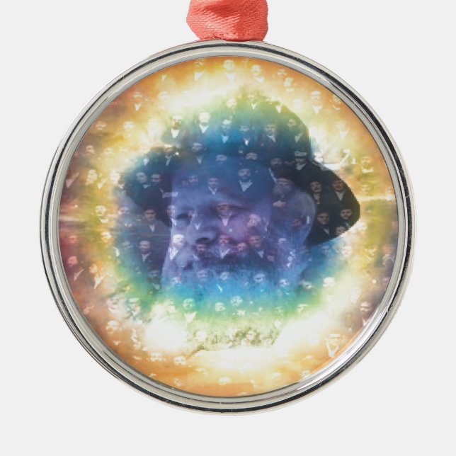 Rebbe Silbernes Ornament (Vorne)