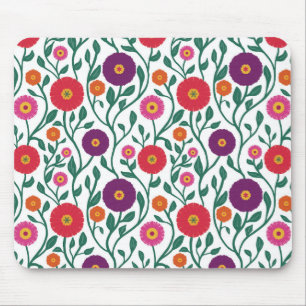 Rebe mit Blüten im Stil der Mitte des 20. Jahrhund Mousepad