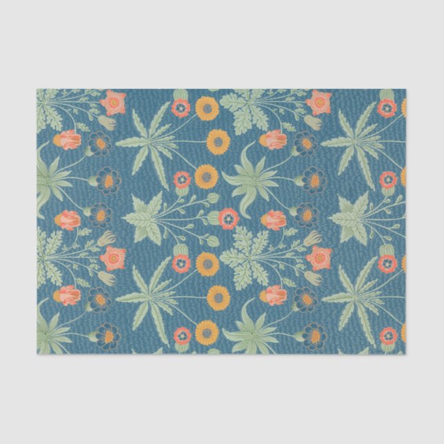 REBE-MUSTER mit MOHNBLUMEN, Seidenpapier (Vorderseite)