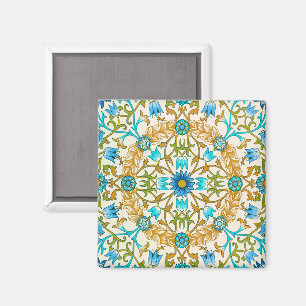 Rebe von William Morris, Vintage Textilkunst Magnet