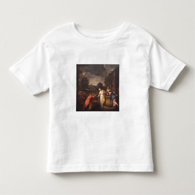 Rebecca am Brunnen Kleinkind T-shirt (Vorderseite)