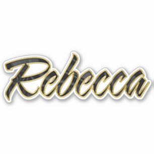 Rebecca black gold Lettering Aufkleber Sticker
