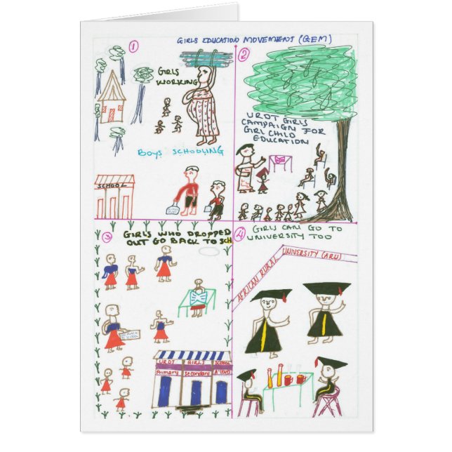 Rebecca erklärt Mädchen-Bildungs-Bewegung (Vorne)