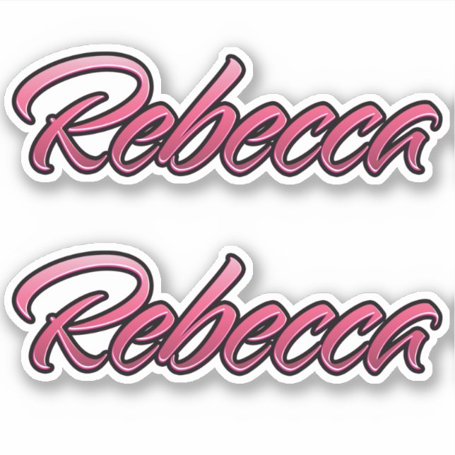 Rebecca faded pink Aufkleber Sticker Stickerset (Vorderseite)