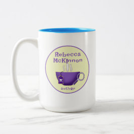 Rebecca McKinnon Mystery Author Logo-Tasse Zweifarbige Tasse