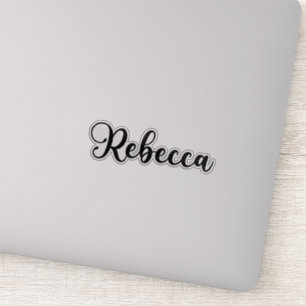 Rebecca Name - Handgeschriebene Kalligrafie Aufkleber