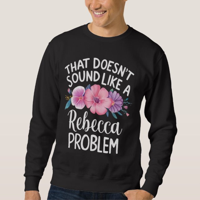 REBECCA Personalisierte Niedliche Blume Girls REBE Sweatshirt (Vorderseite)