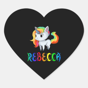 Rebecca Unicorn Herz-Aufkleber