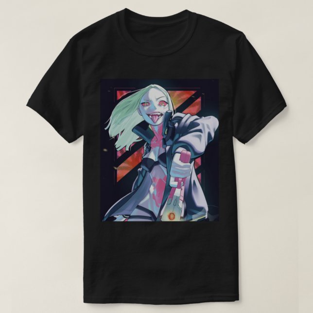 Rebecca von Cyberpunk Edgerunners T-Shirt (Design vorne)