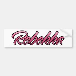 Rebekka verblasste rosa Aufkleber Sticker Autoaufkleber