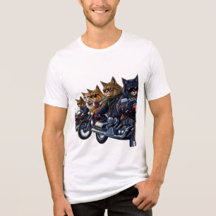 Rebel Cat Biker Gang Tri-Blend Shirt