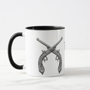 Rebel Crossed Pistole Monogram Tasse
