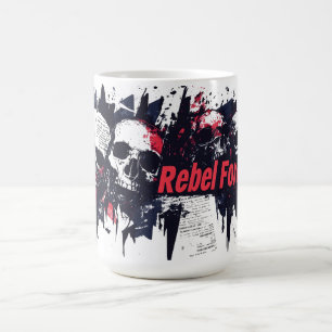 "Rebel Forever" - Edgy Skull Graphic Design Kaffeetasse