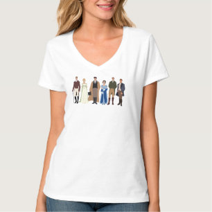 Rebel-Grafik-V-Nacken T-Shirt