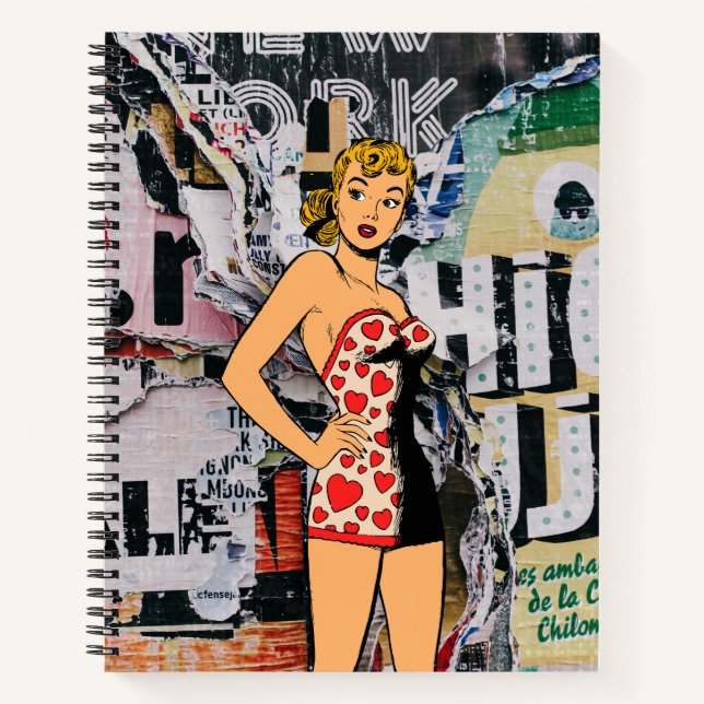 Rebel Heart Pin-Up Notebook Notizbuch (Vorderseite)