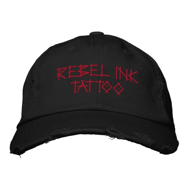 REBEL INK TATTOO BESTICKTE KAPPE (Vorderseite)