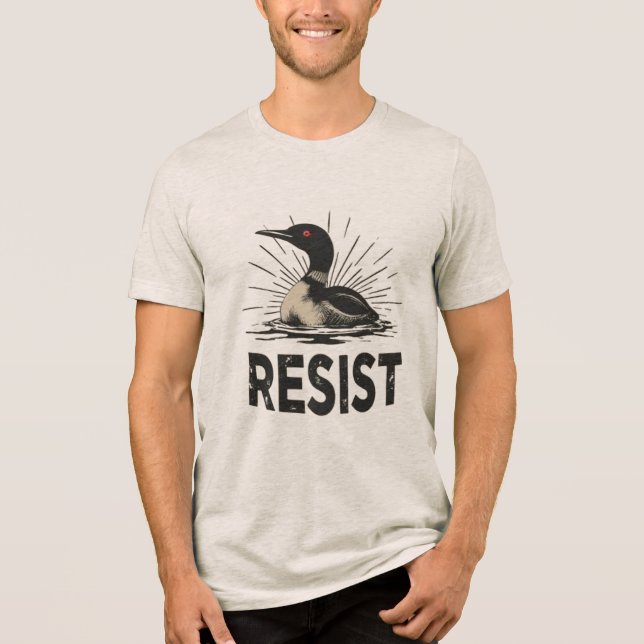 Rebel Loon – Widerstands-Protest-Kunst Tri-Blend Shirt (Vorderseite)